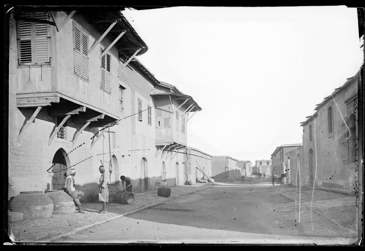 EU: Street in Larnaca, Cyprus. (1878), Larnaca, Cyprus, 1878