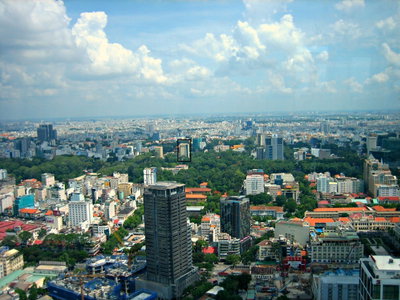 Ho Chi Minh City landscape form Bitexco Financial Tower, Ho Chi Minh City, 2015