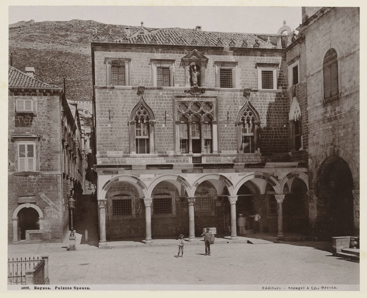 EU: Paleis Sponza te Dubrovnik (1900), Dubrovnik, Croatia, 1900