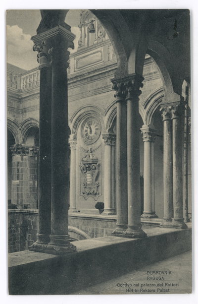 EU: Dubrovnik - atrium of the Rector's Palace (1910), Dubrovnik, 1910
