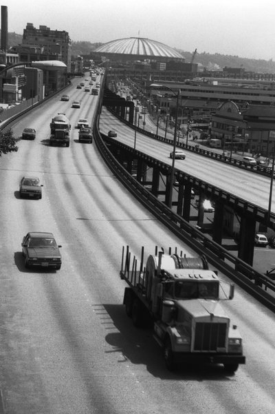 Seattle - Alaskan Way Viaduct and Kingdome, circa, Seattle, 1985