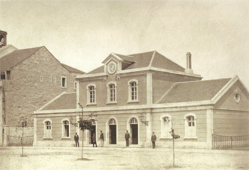 Casa da Música in 1875 — Gare de Porto-Boavista em 1875 - Os Caminhos de Ferro Portugueses