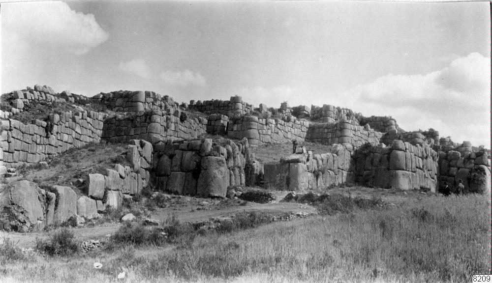 EU: inkafästning, befästning, indianfästning, fotografi, photograph (1931), Cusco, Peru, 1931