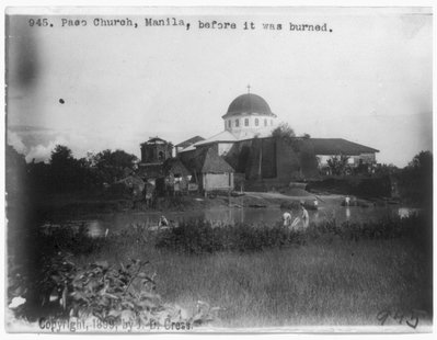Philippine Islands]: Paco Church, Manila, before it was burned Abstract/medium: 1 photographic print, Manila, 1899