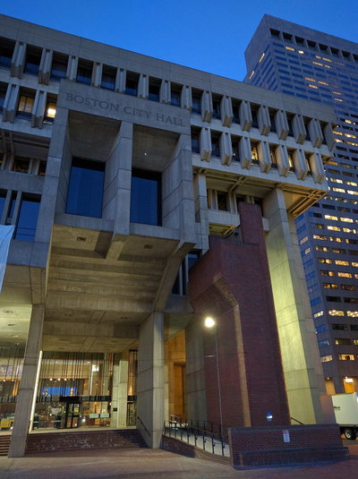 Blue hour at Boston City Hall 03, Boston, 2016