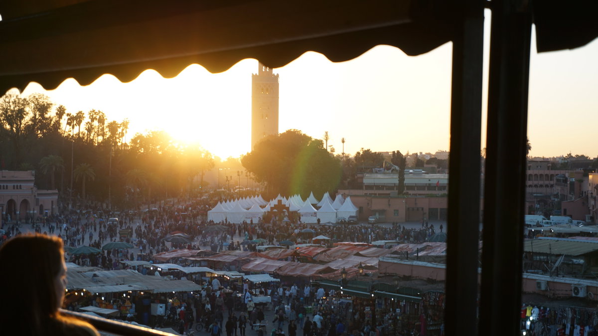 Dusk in Jamaa El Fna2, Marrakech, Morocco, 2016