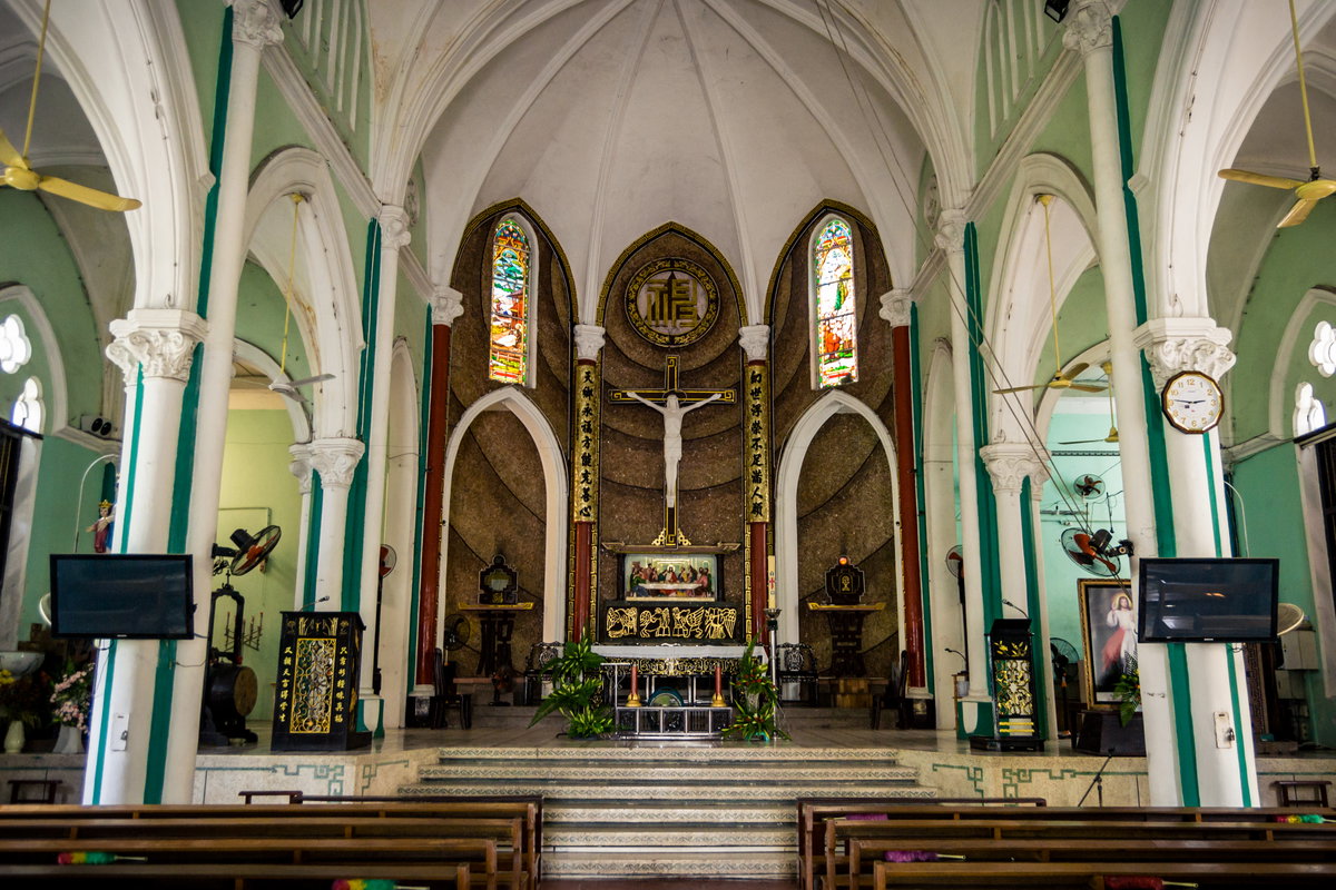 Inside St. Francis Xavier Parish Church, Cholon, Ho Chi Minh City, Vietnam, 2017