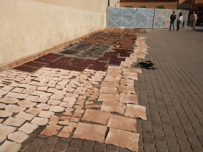 Leather drying, Marrakech, 2017