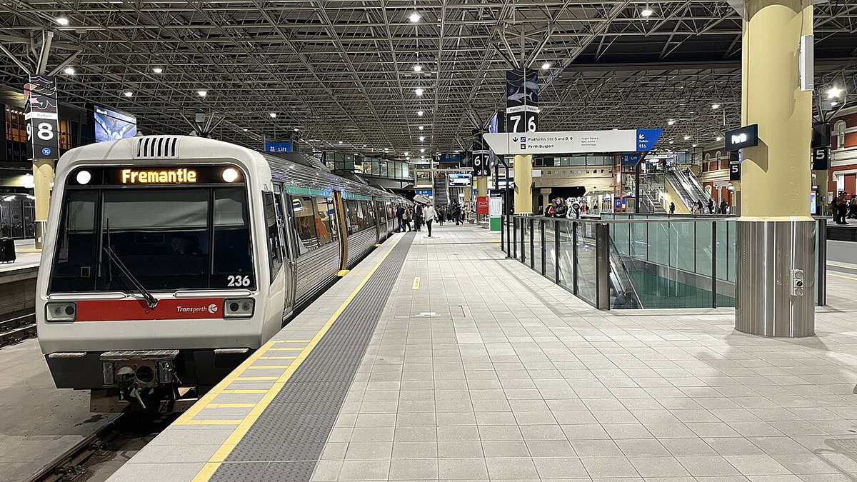 Perth railway station platform 7, Perth, Australia, 2025