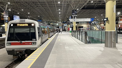 Perth railway station platform 7, Perth, 2025