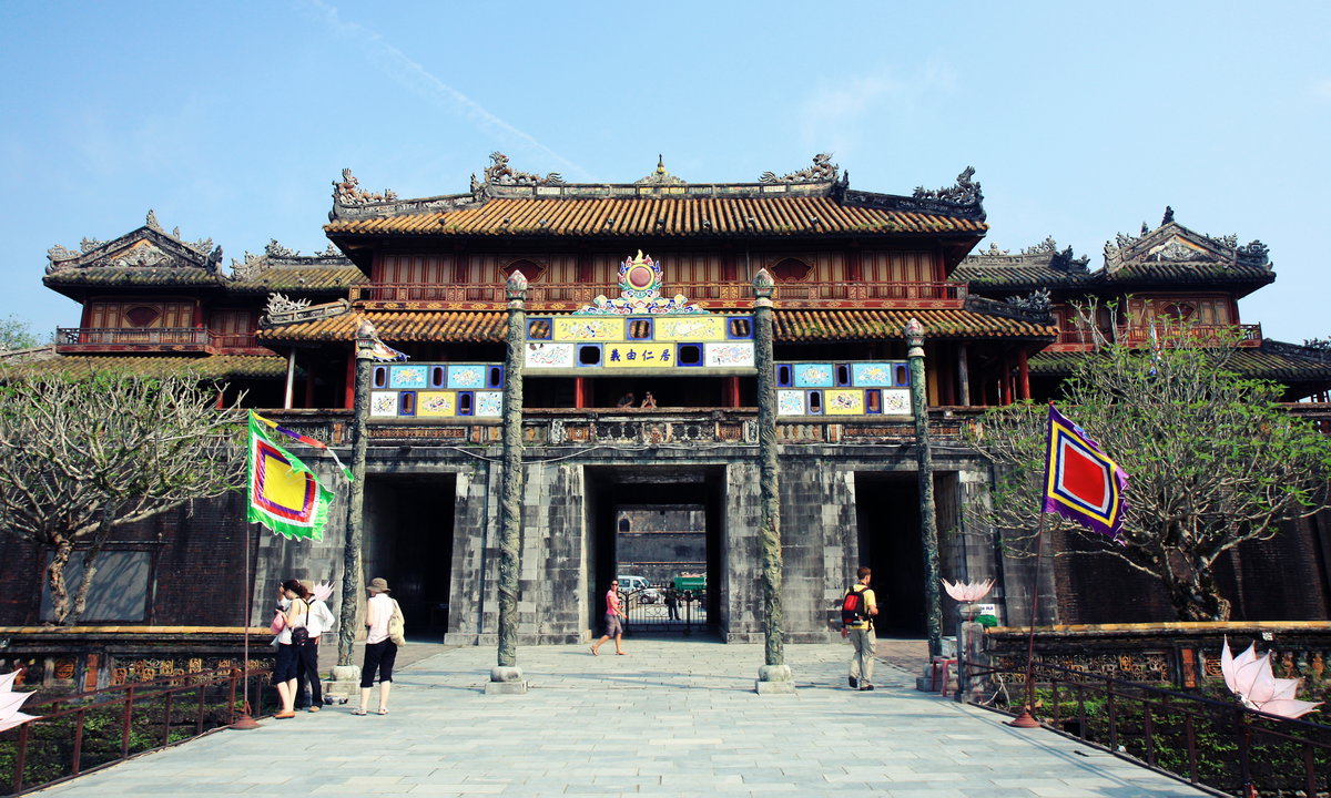 Main gate of Imperial palace in Hue - citadel, Hue, Vietnam, 2011