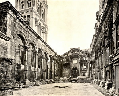 Peristyle of Diocletian's Palace in Split (cropped), Split, 1909