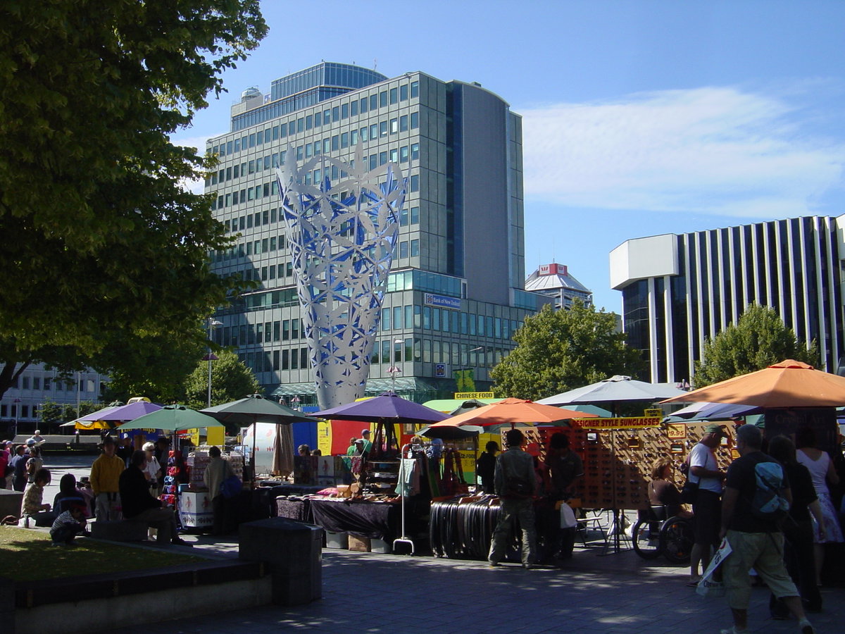 Cathedral Square market, Christchurch, NZ, Christchurch, New Zealand, 2007
