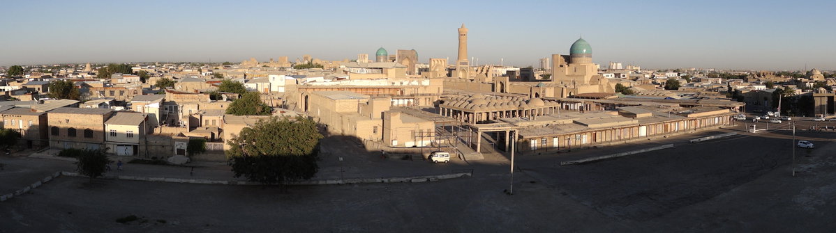 Panorama of Old City from Battlements of The Ark (Original Settlement) - Bukhara - Uzbekistan, Bukhara, Uzbekistan, 2012