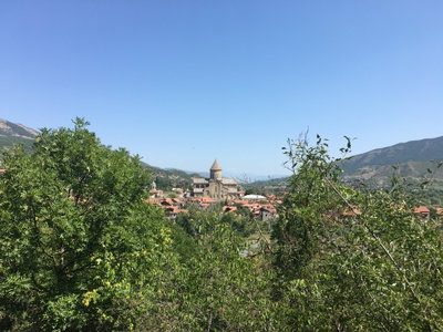 View of Mtskheta from Armaztsikhe-Bagineti open-air museum 03, Mtskheta — photos through time