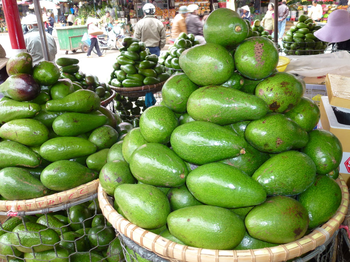 Quả bơ bán tại chợ Đà Lạt, Vietnam, Da Lat, Vietnam, 2012