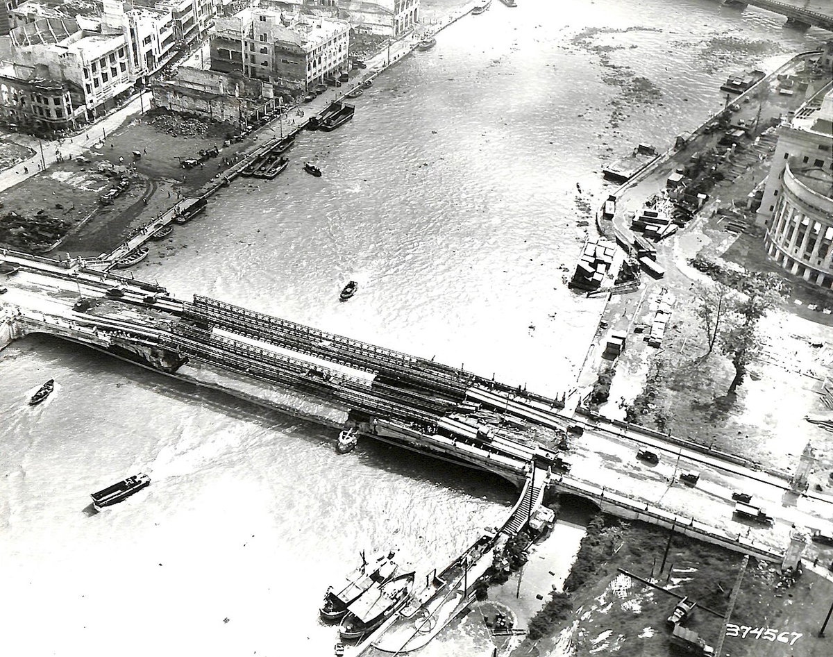 Jones Bridge, Manila - 10 July, Manila, Philippines, 1945