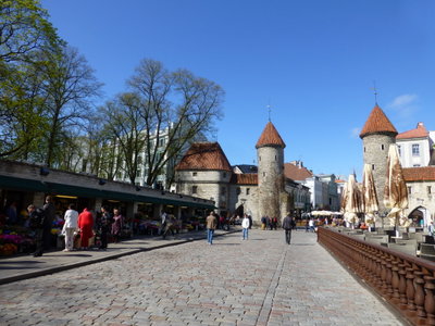 The Viru Gate seen from the east - The Viru Gate seen from the east, Tallinn, 2012