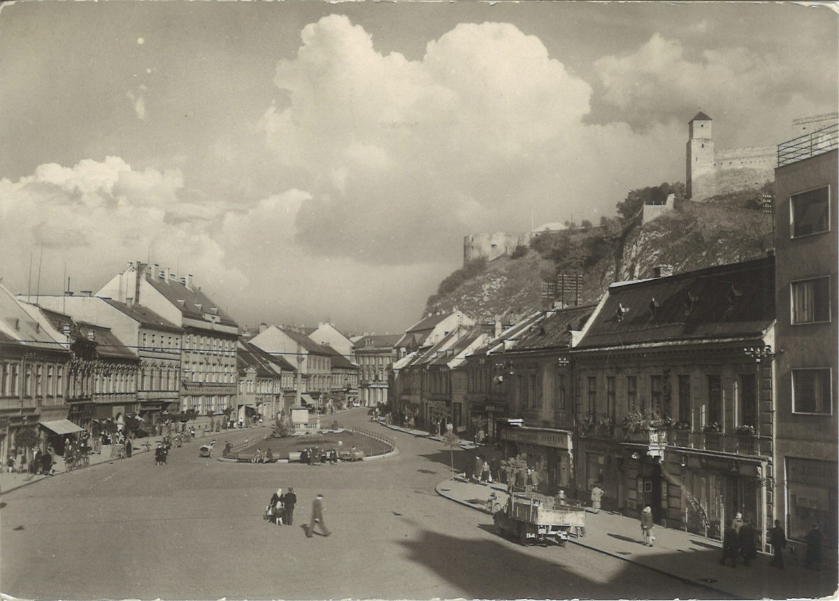 Trenčín - Stalinovo námestie (1955), Trenčín, Slovakia, 1955