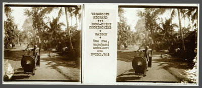 EU: Indo-Chine, Cochinchine, Saigon, Une rue, marchand ambulant (1900-1920), Ho Chi Minh City, 1910