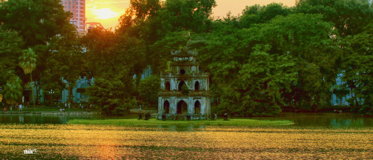 Turtle Tower, Hoan Kiem Lake, Hanoi, Hanoi, Vietnam, 2017