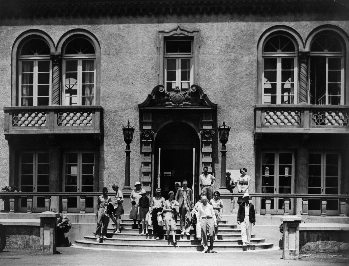 Entrance way to the Blue Baths in Rotorua, ca, Rotorua, New Zealand, 1938