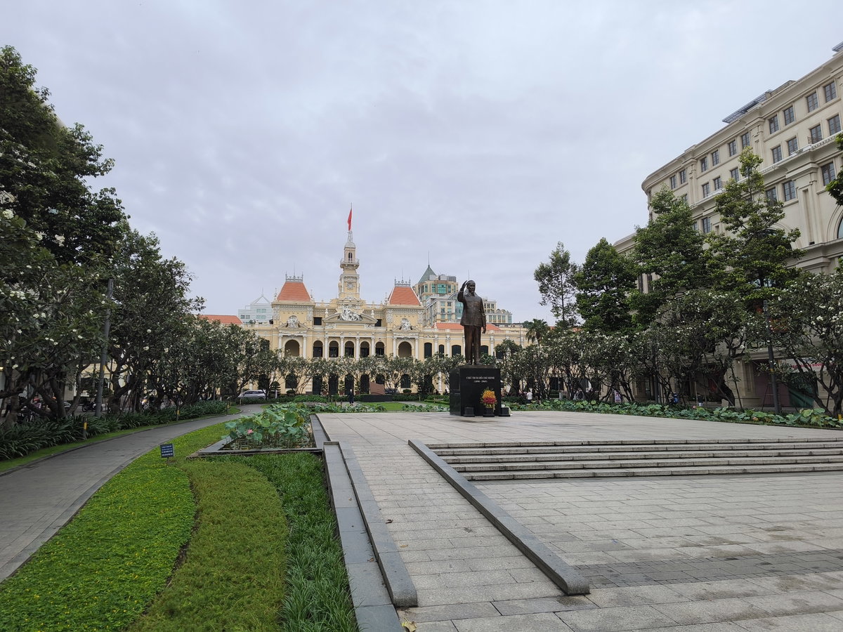 Monument of Ho Chi Minh on Nguyen Hue Boulevard, Ho Chi Minh City, Vietnam, 2023