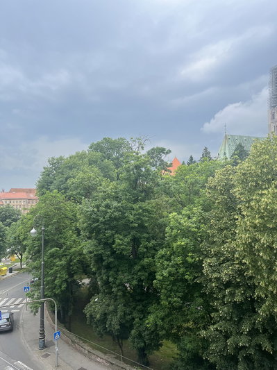 Dark underside of a cumulonimbus over Zagreb, Zagreb, 2024