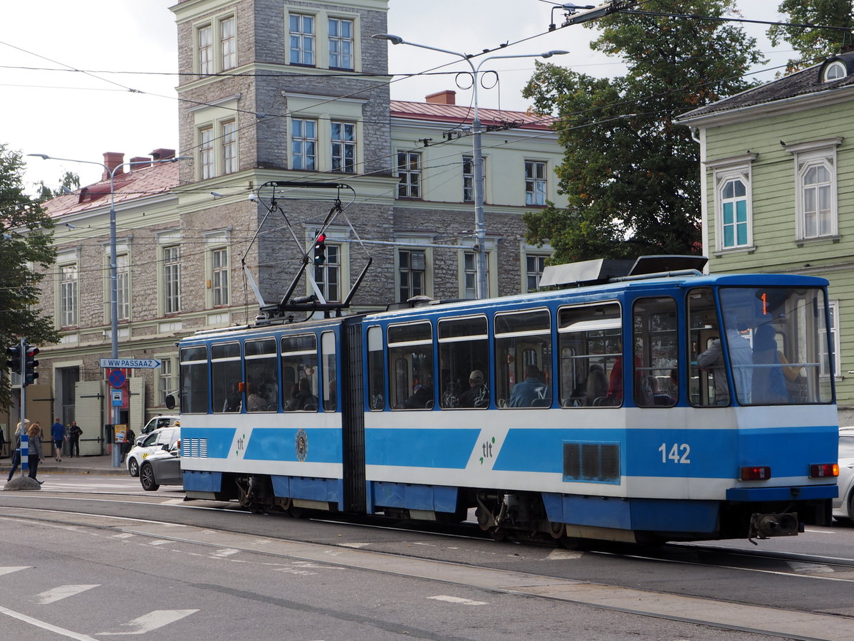 Route 1 tram in Tallinn September, Tallinn, Estonia, 2015