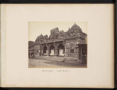 Exterieur van een Hindoetempel in Colombo op Brits Ceylon, Colombo, 1880