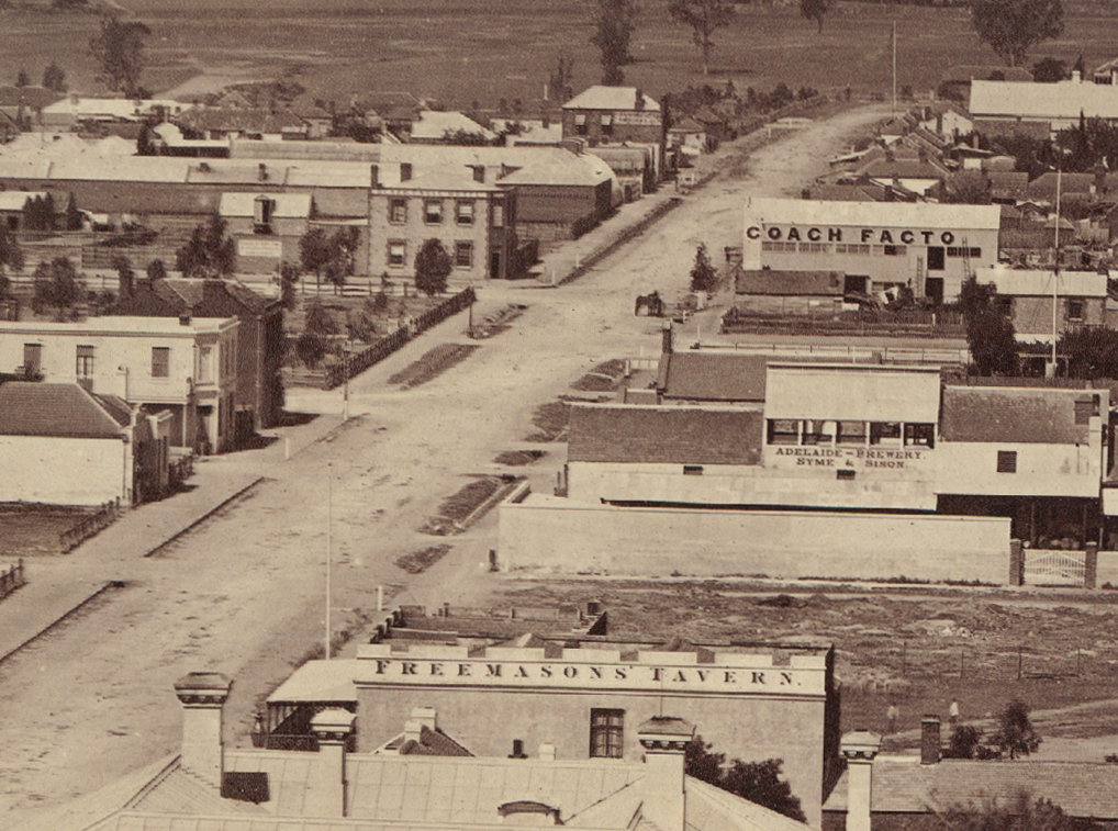 Freemasons Tavern, Hindmarsh Hotel, Black Eagle Hotel, Adelaide, Adelaide, Australia, 1865