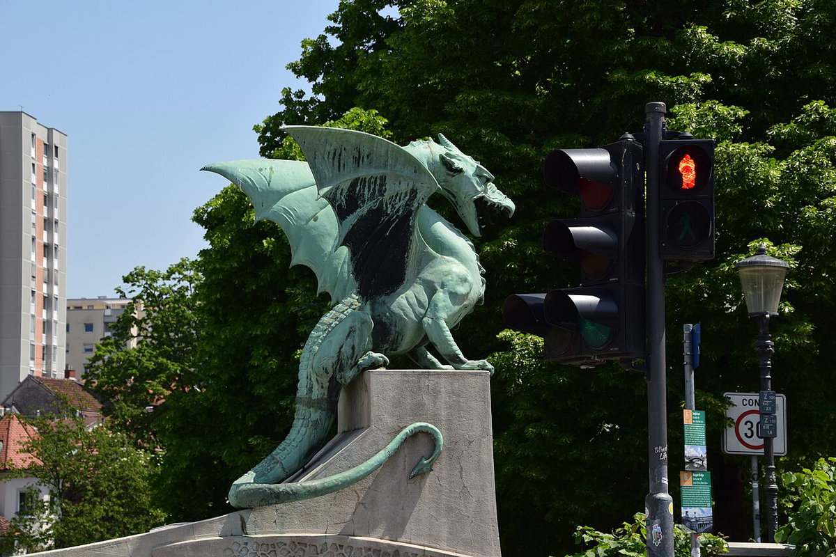 Dragon Bridge (Ljubljana), Ljubljana, Slovenia, 2023