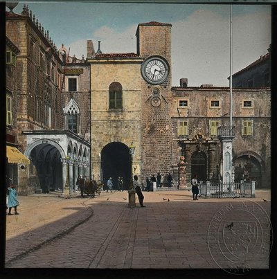 EU: Dubrovnik, Bell Tower square ( ) (1900), Dubrovnik, Croatia, 1900