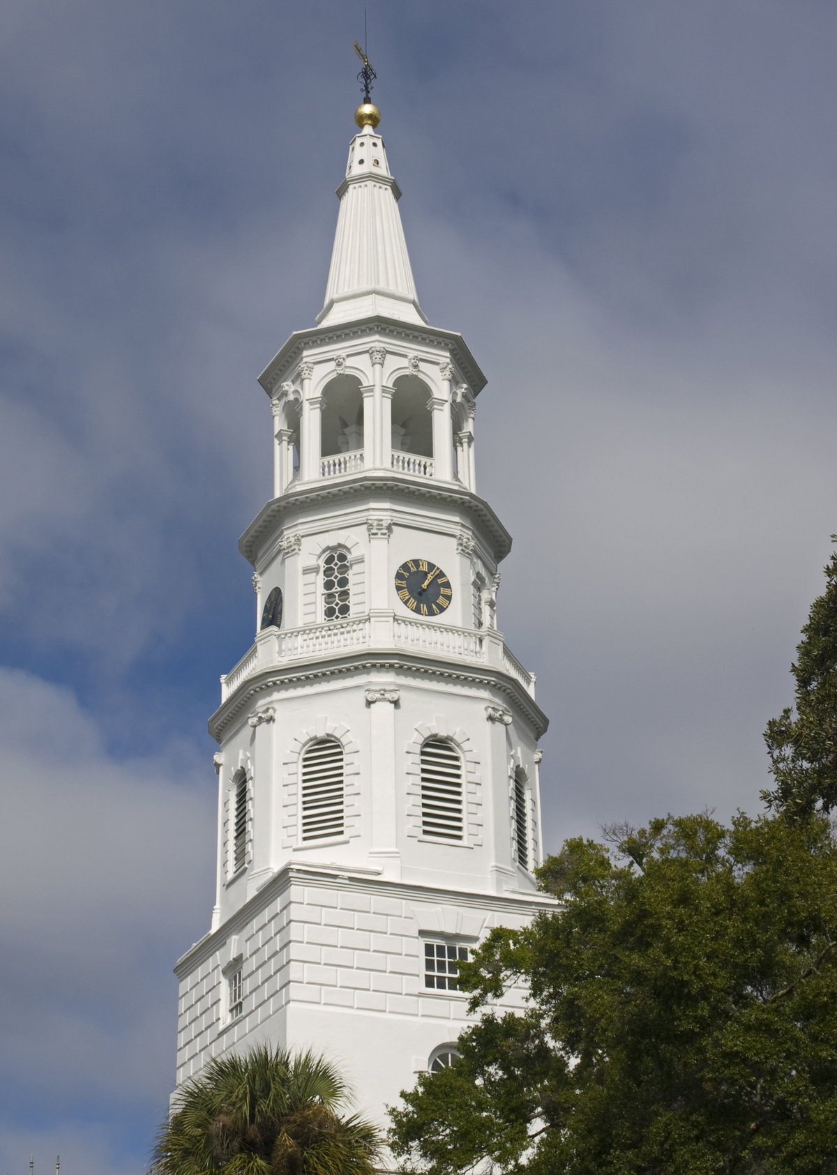Tower of St. Michael's Church, Charleston, Charleston, South Carolina, USA, 2017