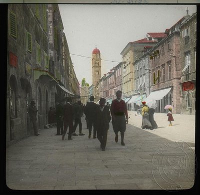 EU: Dubrovnik, Stradun main street ( ) (1900), Dubrovnik, Croatia, 1900