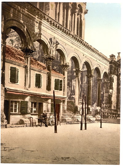 Spalato, Diocletian's Palace, the Peristyle, Dalmatia, Split, 1890