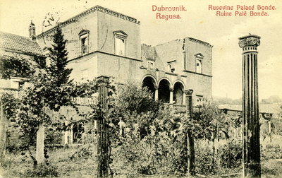 EU: Dubrovnik : ruševine Palacé Bonde (1923), Dubrovnik, 1923