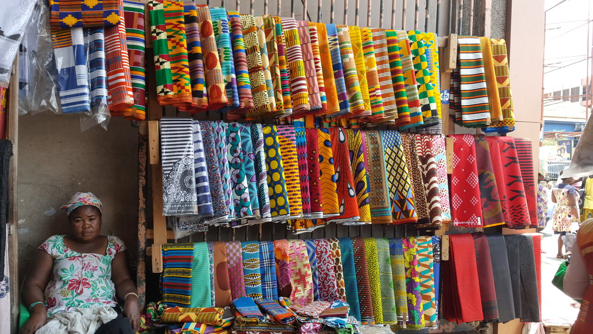 A trader at Makola Market, Accra, Ghana, 2017