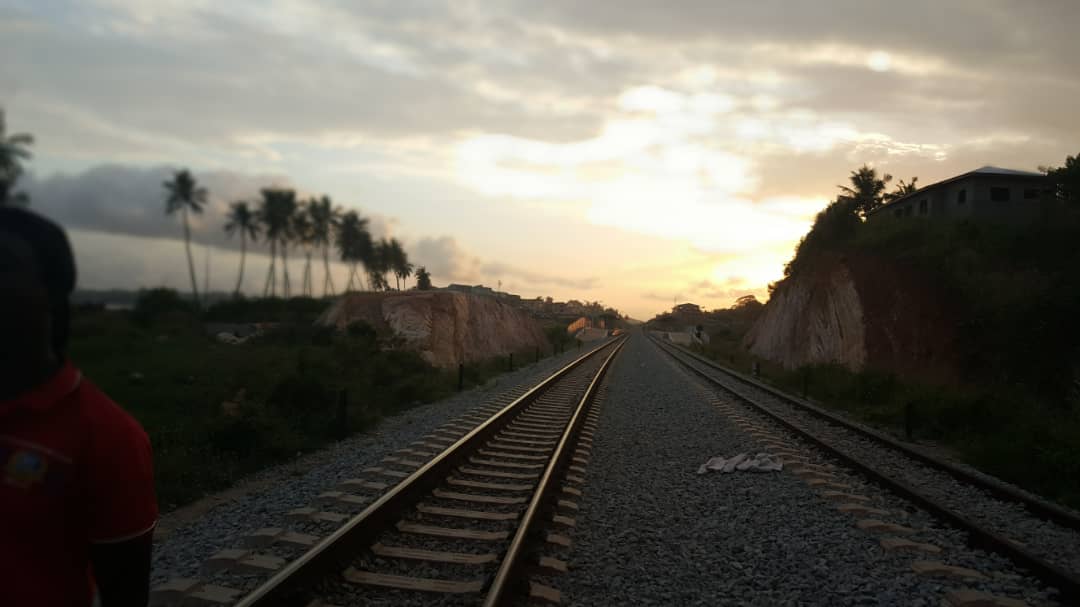 A beautiful sunset at the Sekondi train station, Sekondi-Takoradi, Ghana, 2024
