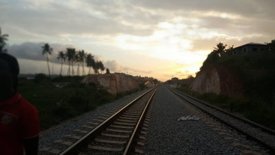 A beautiful sunset at the Sekondi train station, Sekondi-Takoradi, 2024