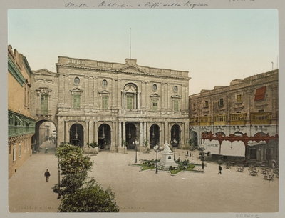Republic Square with the library, Valletta, Valletta, 1906