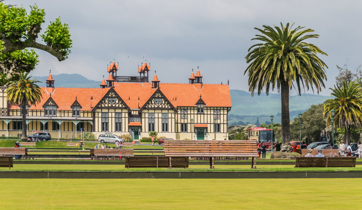 Exterior of the Rotorua Museum 08, Rotorua, New Zealand, 2017