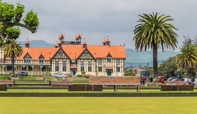 Exterior of the Rotorua Museum 08, Rotorua, 2017