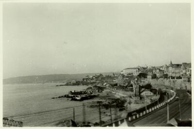 EU: Maisemakuva rannikolta Viña del Marin ja Valparaison väliseltä autotieltä (1928), Valparaíso, Chile, 1928