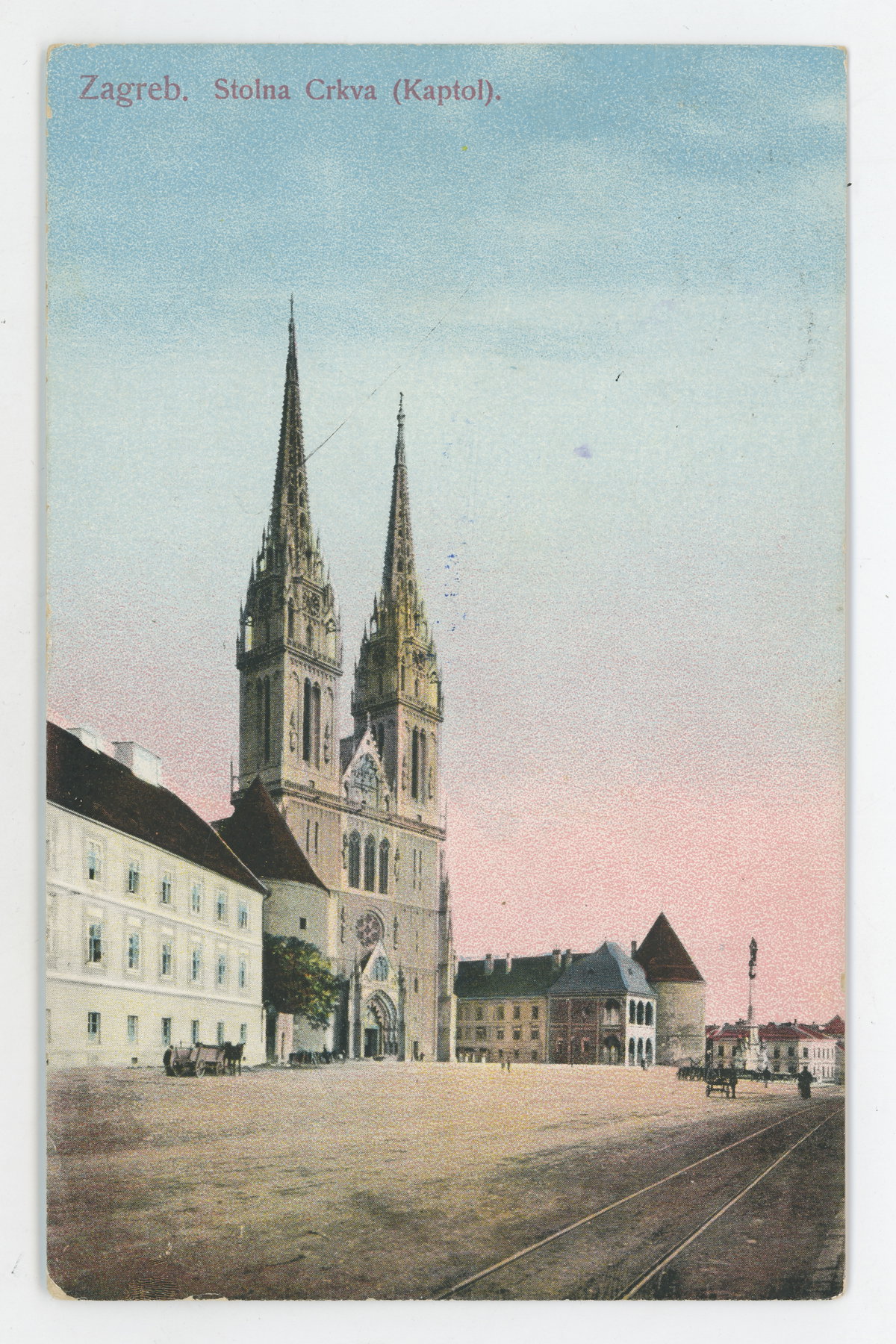 EU: Zagreb - Cathedral (1914), Zagreb, Croatia, 1914