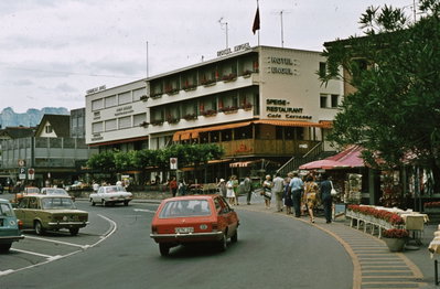 Hotel Engel in Vaduz in den 70er Jahren, Vaduz, 1975