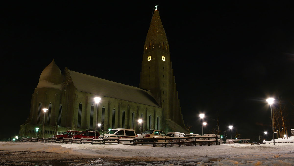 Hallgrimskirkja in Black, Reykjavík, Reykjavik, Iceland, 2008