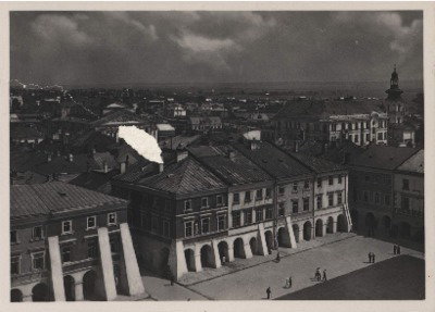 EU: Zamość (woj. lubelskie). Widok z wieży ratuszowej na miasto (1939), Zamość, 1939