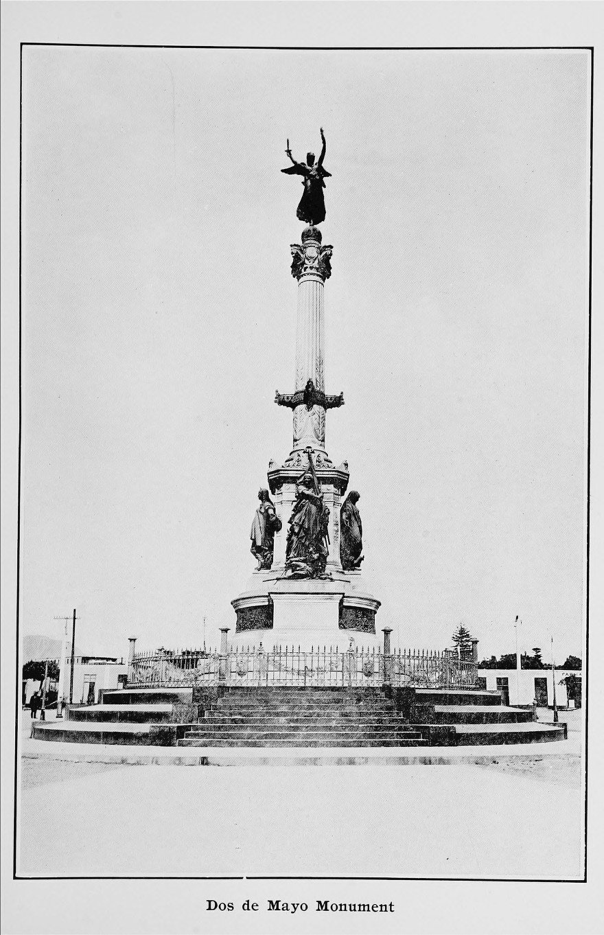 Plaza Dos de Mayo a inicios del siglo XX, Lima, Peru, 1908