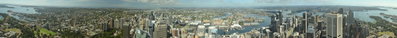 The panorama view of Sydney city from Sydney Tower, Sydney, 2019